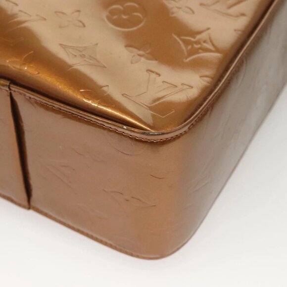 LOUIS VUITTON Monogram Vernis Columbus Tote Bag Bronze M91134 LV Auth BA3836 - Picture 4 of 16